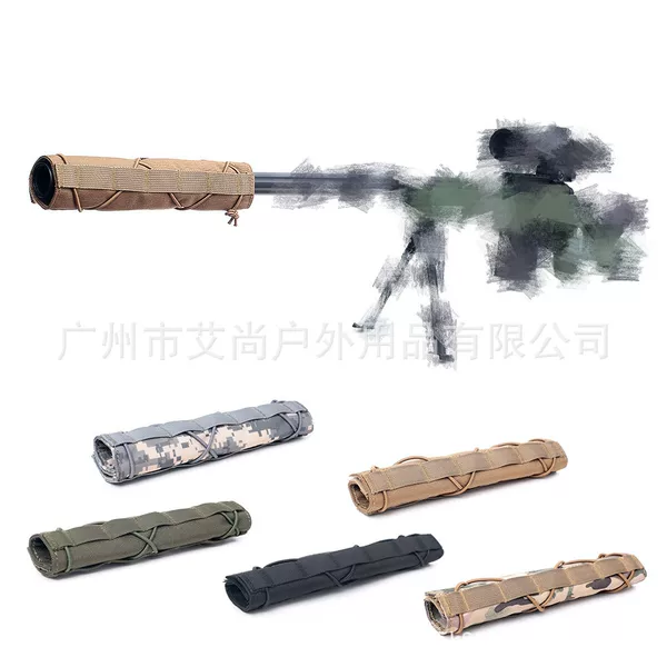 Tactical Real Cs Shooting Camouflage Silencer Bag Protective Cover Sniper Camouflage Cover Hunting Equipment
