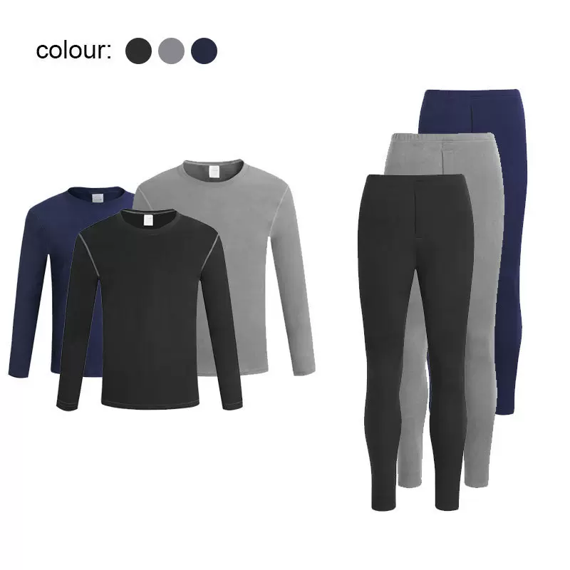 秋冬新款德绒男款保暖内衣加绒加厚保暖套装无痕发热秋衣秋裤