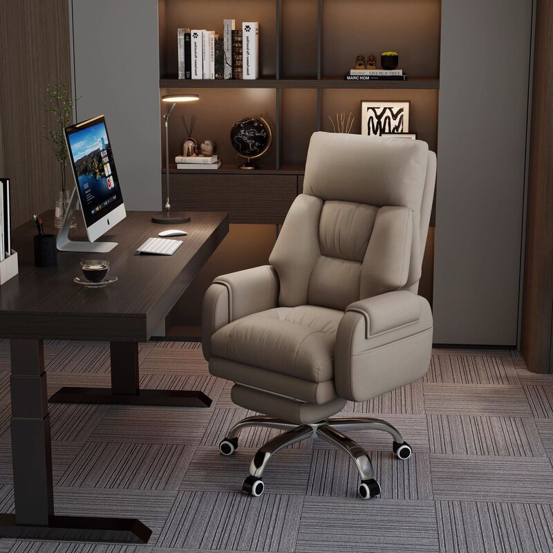 Classic luxury recliner chair for business negotiations, office use, leisure, home study, comfortable with lumbar support, suitable for long-term sitting at the computer Classic luxury recliner chair for business negotiations, office use, leisure, home study, comfortable with lumbar support, suitable for long-term sitting at the computer