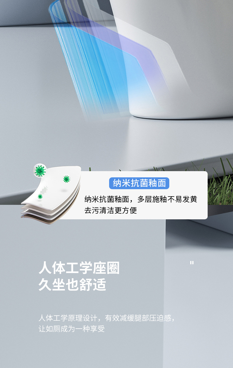 Single-hole siphonic toilet 10.0 large-diameter super vortex anti-odor and water-saving ceramic household small-sized toilet Item Picture