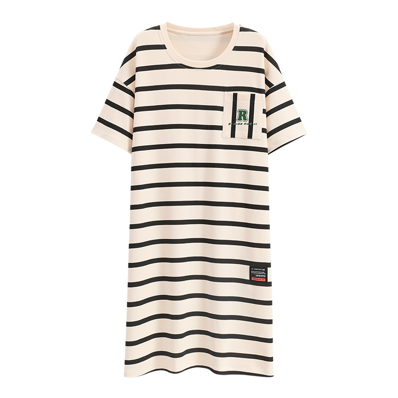 [personalizada] pijama con cojín de pecho para mujeres verano nuevo seda de leche de manga corta pijama largo de tamaño grande dibujos animados se puede usar fuera