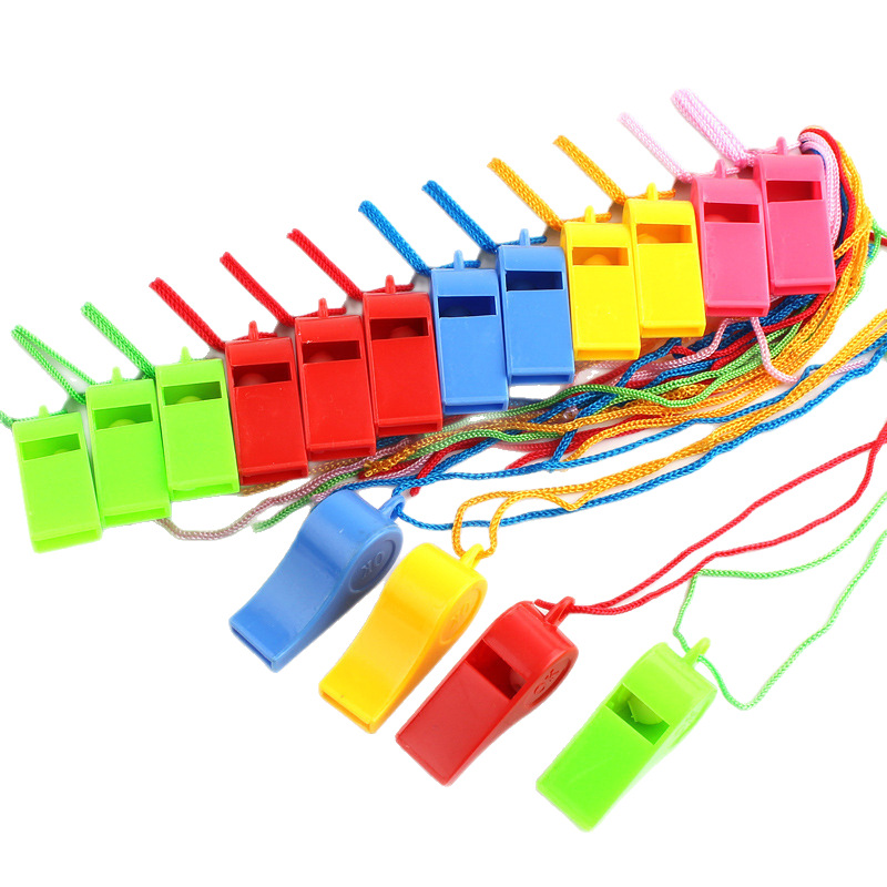 Silbato deportivo de plástico directo de fábrica silbato de juguete para árbitros promoción al por mayor