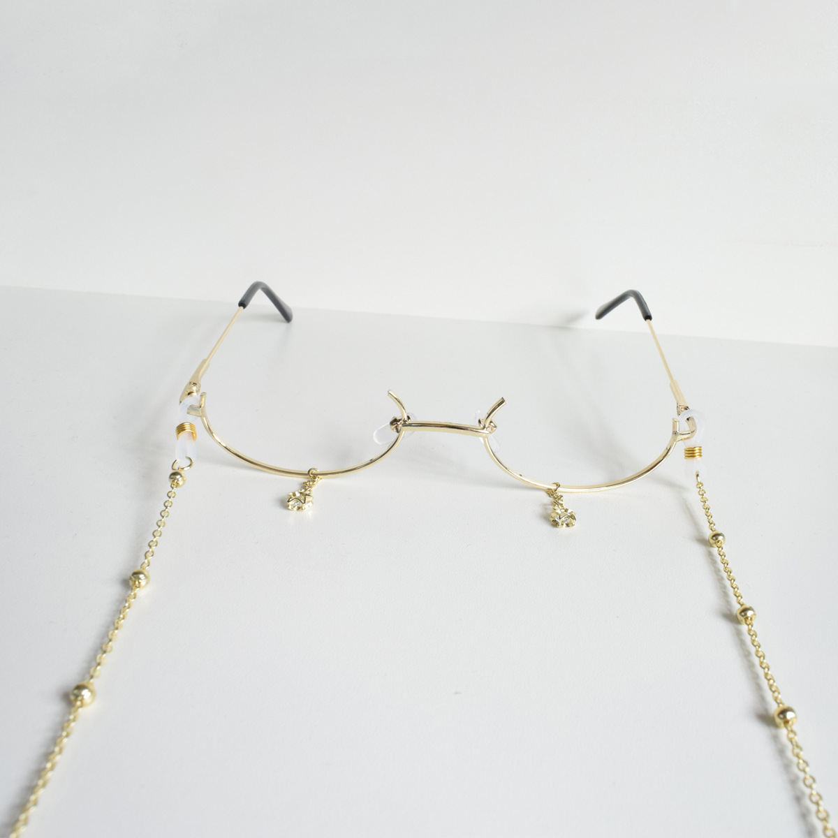 Korean Style Chain Drop Pendant Decoration Lower Half-frame Glasses display picture 7