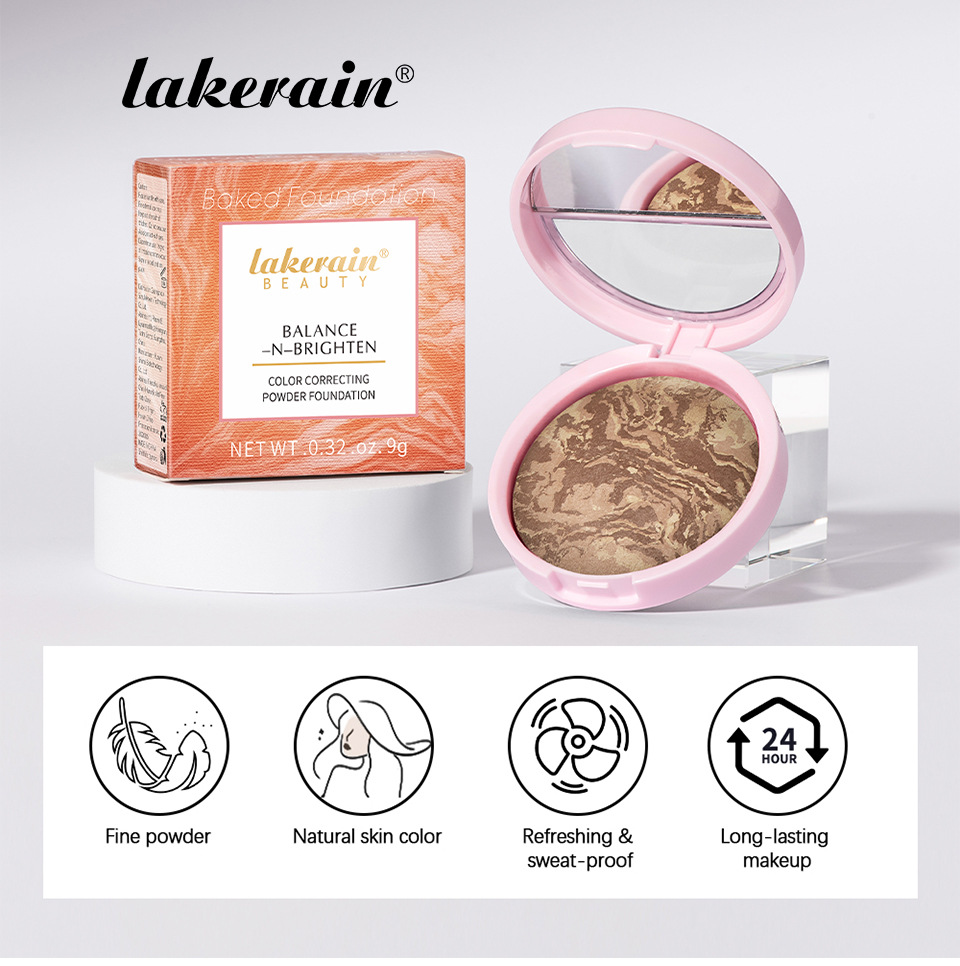 Cross-border new lakerain baking powder, highlighter Contour powder, setting and contouring details Picture