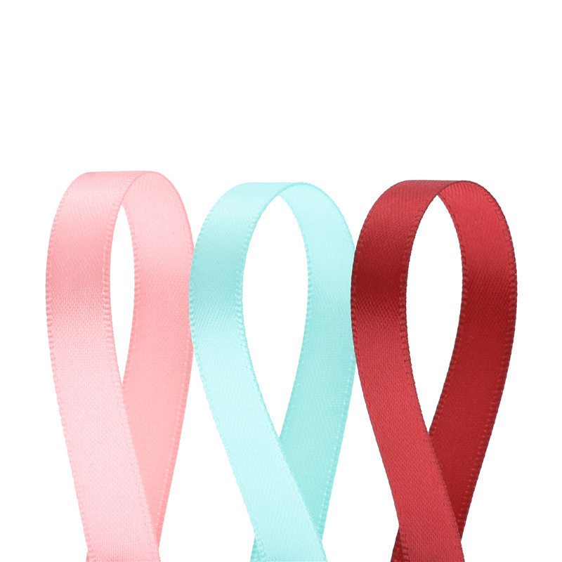 Transfronterizo nuevo 1cm doble cara cinta de trenza regalo de pastel de flores empaque cinta de trenza 5 yardas 20 combinaciones de colores