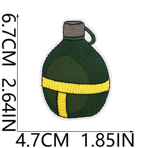 Camper van embroidery patch explorer tent decoration telescope patch computer embroidery label water bottle flashlight