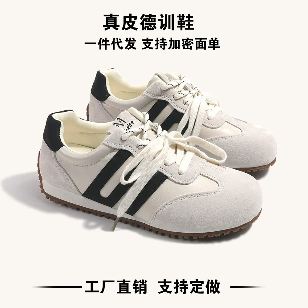 Женские кроссовки из натуральной кожи, на плоской подошве, весна-осень 2025, с мягкой подошвой, в стиле ретро (кроссовки Форреста Гампа), спортивные повседневные туфли для женщин d653