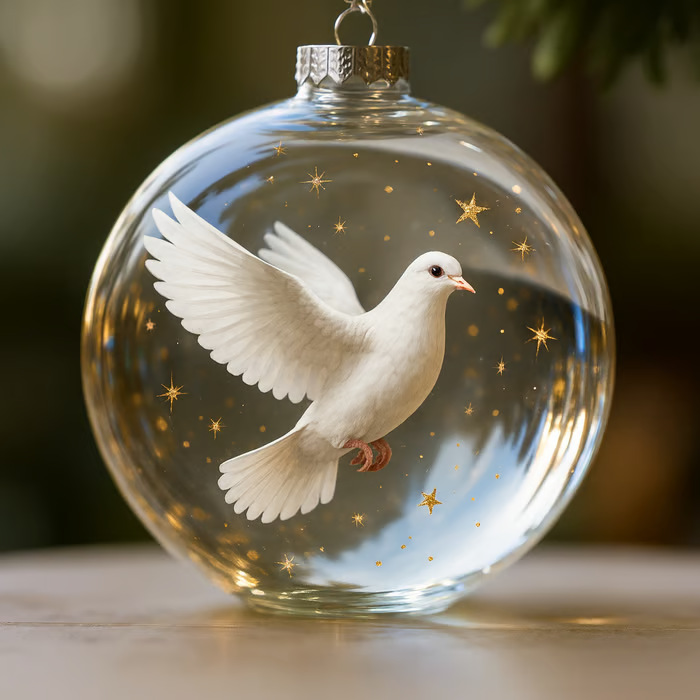 Nuevo árbol de Navidad acrílico colgante de decoración Nature 's Birds Crystal Glass O