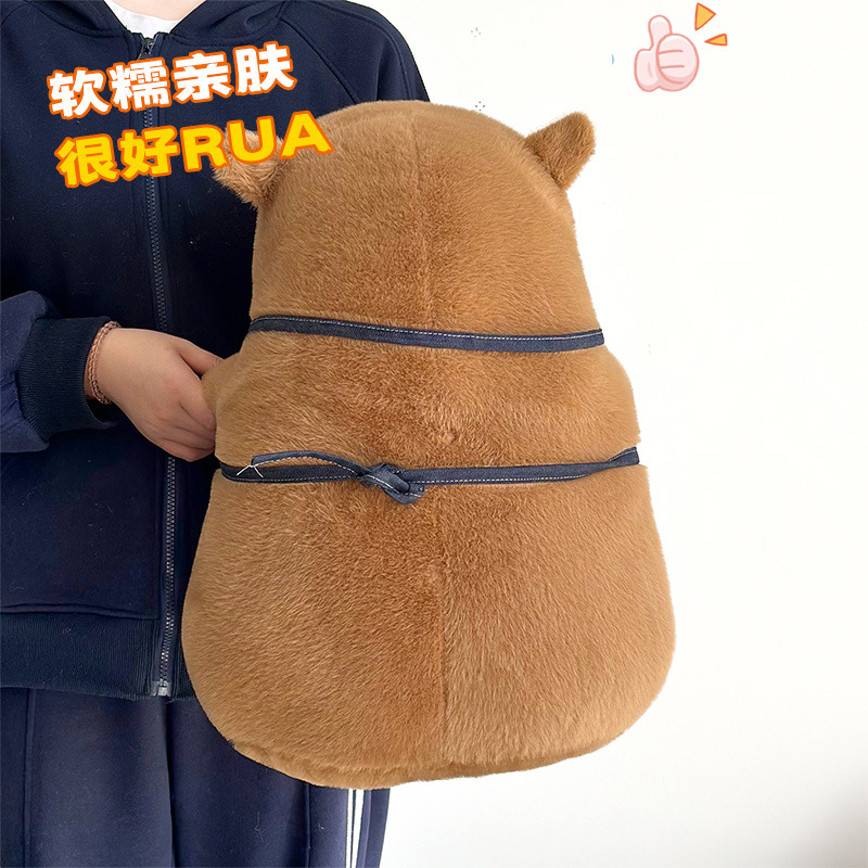 Lindo nuevo juguete de peluche almohada grande muñeca capibara muñeca muñeca máquina de garras canjear regalo de cumpleaños al por mayor