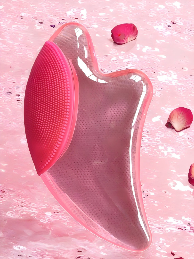 Placa de masaje facial, belleza facial, estiramiento de los ojos, estiramiento de los ojos, cristal rosa, V, yoga facial no estiramiento de estiramiento