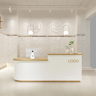 Modern Light Luxury Company Painted Front Desk Reception Desk Beauty Salon Clothing Store Cashier Restaurant Hotel Bar Table
