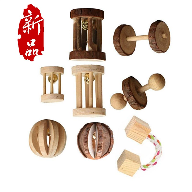 Полный 100 Бесплатная доставка Amazon взрывы хомяк деревянная игрушка хомяк кролик маленький домашний питомец попугай играть молярные принадлежности