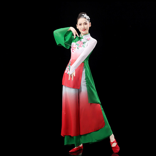 Chinese folk Yangko dance costumes hanfu fairy pincess classical dance suit for women girls Chinese national square dance performances clothes