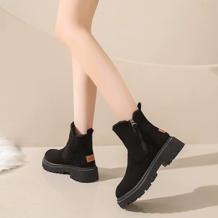 Взрывные снежные сапоги женский 2024 новый зимний модный дикий холодный теплый бархатный толстый сапоги нескользящая хлопковая обувь