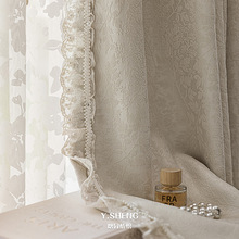 雪尼尔窗帘遮光2025新款卧室客厅高级感窗帘提花奶油风轻奢法式