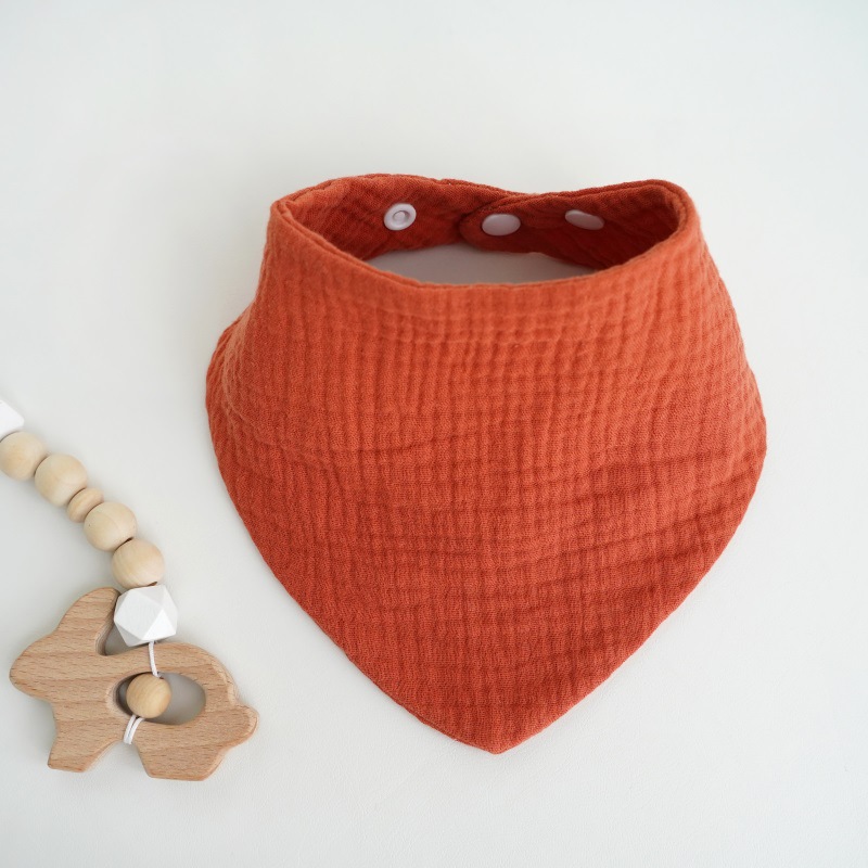 Paño triangular de cuatro capas para bebé, babero de gasa para recién nacido, babero de alimentación para bebé, babero de gasa con bordes sellados para todas las estaciones. image 21