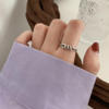 Fashionable retro brand ring, on index finger, 925 sample silver, internet celebrity