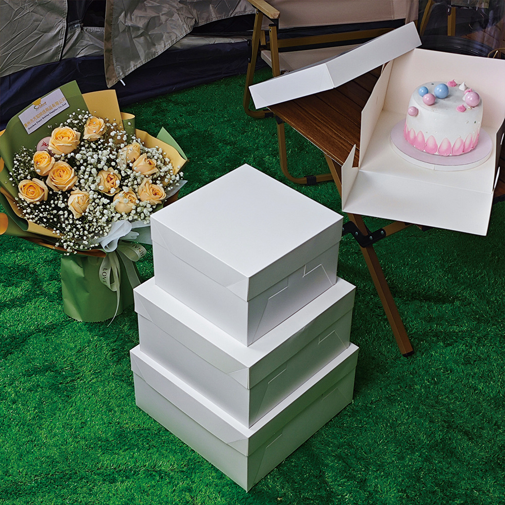 一次性烘培包装盒外贸盒子包装盒带窗天地盖盒Cake box