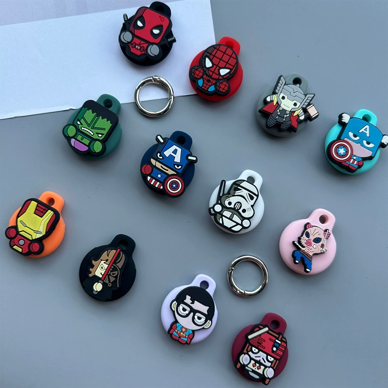 Подходит для Apple AirTag Protector Cartoon Silicone Anti-Loader Брелок для ключей Airtag Tracker Soft Shell