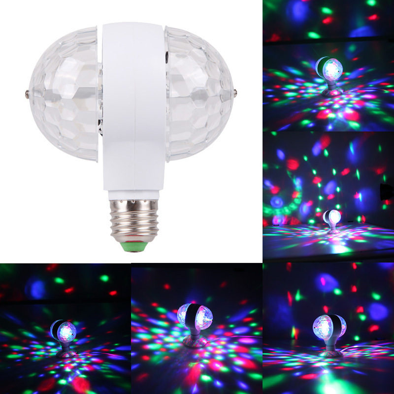 クロスボーダー専用ledダブルヘッドカラフル回転水晶魔球灯djディスコ雰囲気ktvパーティ舞台灯|undefined