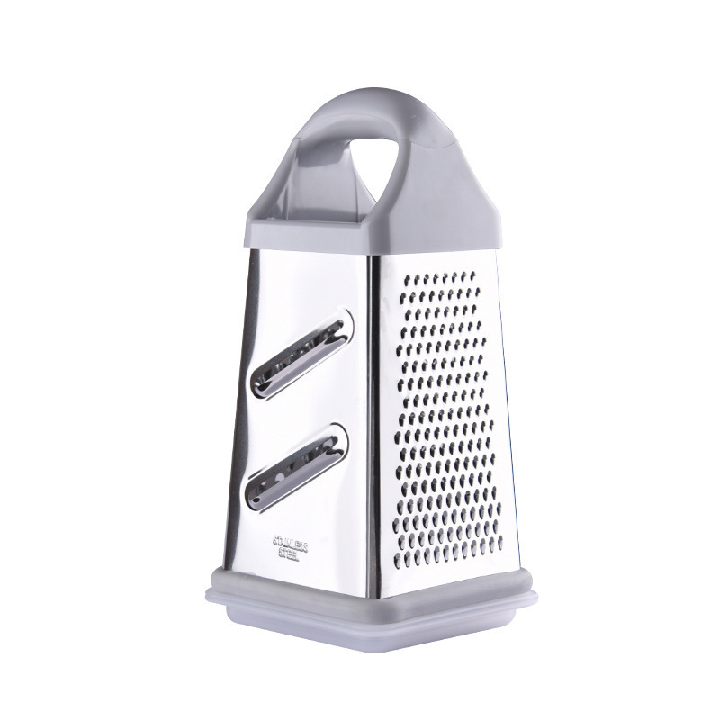 Acero inoxidable 8 pulgadas redondeada cuatro lados planar caja de almacenamiento base antideslizante cortador de verduras multifuncional utensilios de cocina GRATER image 7