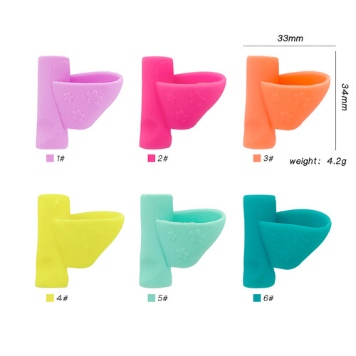 Silicone pencil holder for children to correct pen holding posture, beginners' calligraphy corrector, kindergarten pencil and pen case wholesale