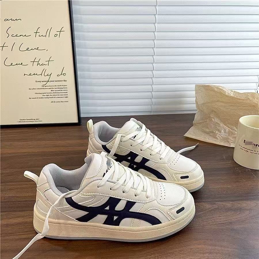 Diseño de nicho zapatos de skate de mujer suela suave no cansar los pies de otoño nuevos zapatos blancos cómodos zapatos deportivos para estudiantes versátiles image 7