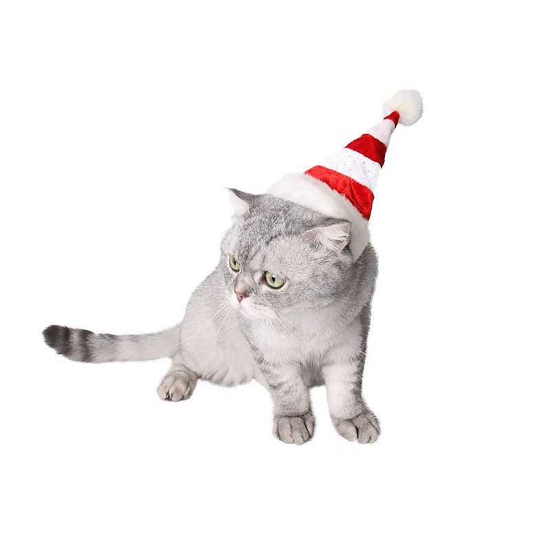 ABLAZE ZAL для домашних животных рождественские товары Праздничная Шляпа кошка Баго VIP плюшевая собака красно-белая полосатая шляпа
