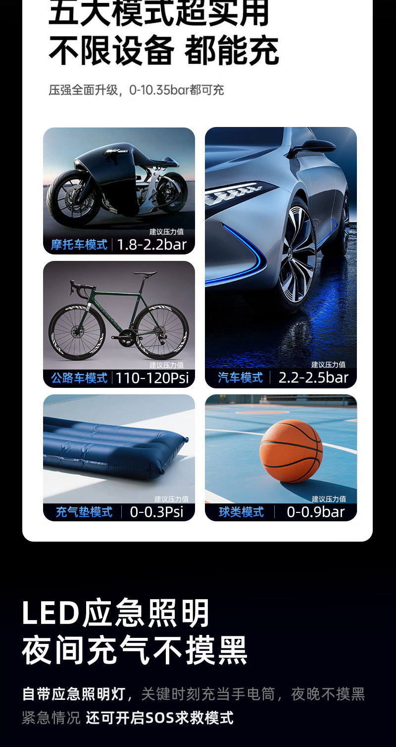 Car Wireless Air Pump Portable Car Air Pump High Power Electric High Voltage Suv Tire Pump