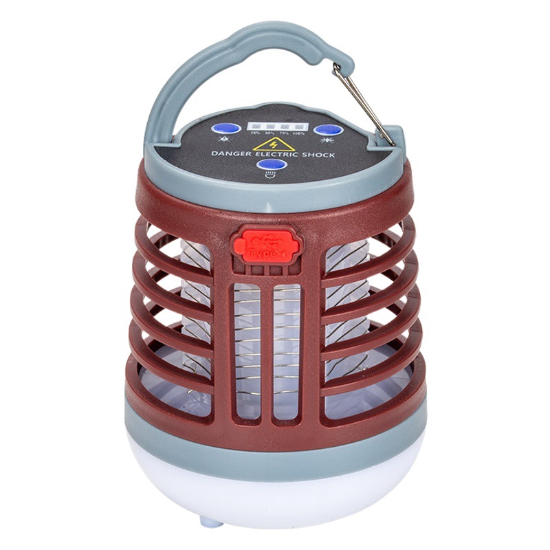 Transfronterizo nuevo LED de descarga eléctrica mosquito asesino al aire libre USB recargable iluminación mosquito trampa hogar mudo repelente de mosquitos