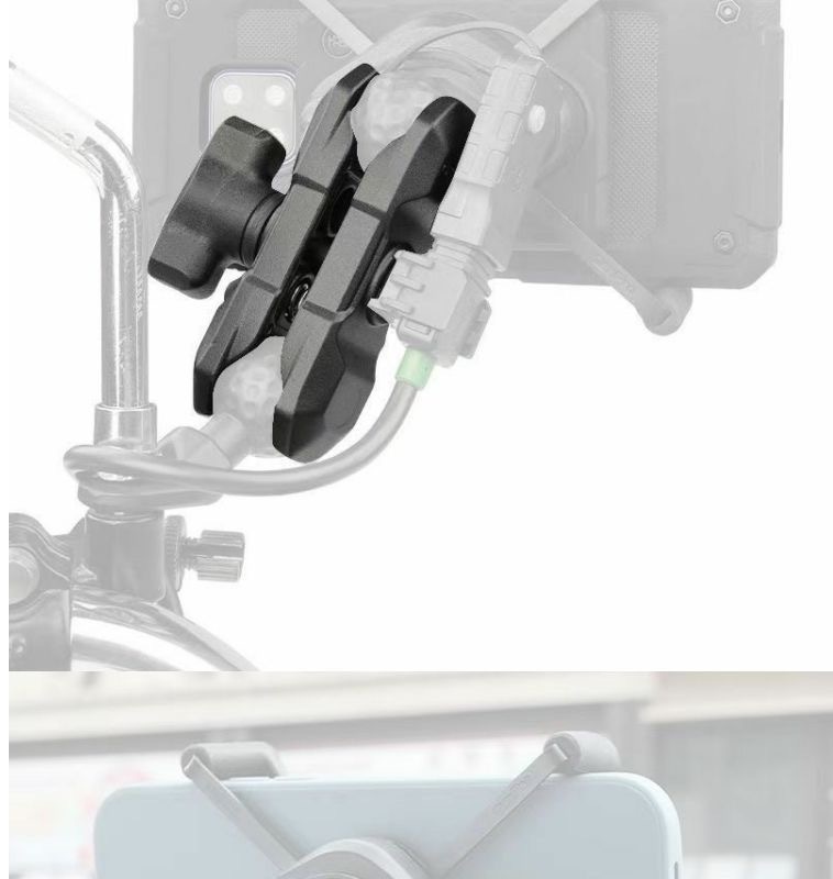26mm Ball Head Arm Clamp Motorcycle Mobile Phone Holder Aluminum Alloy Thickeneded Base Accessories Navigation Bracket Expansion Arm
