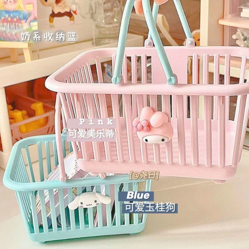 Cestas de dibujos animados adorables cajones de almacenamiento creativos estudiantes escritorio bolígrafo caja de almacenamiento de cosméticos frutas