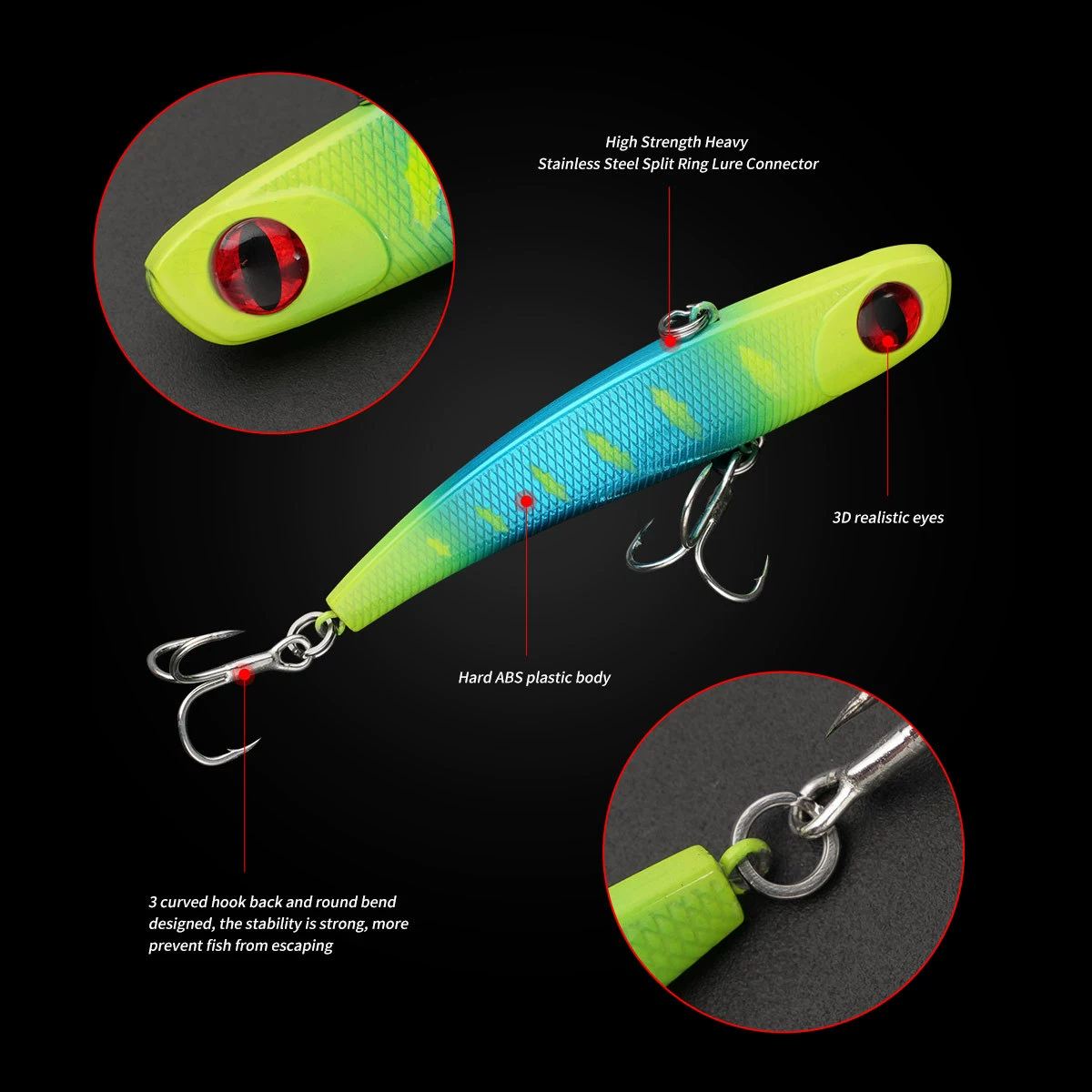 Tremor VIB Luya bait 70mm/95mm/115mm noise seduce fish fishing bait swimming posture