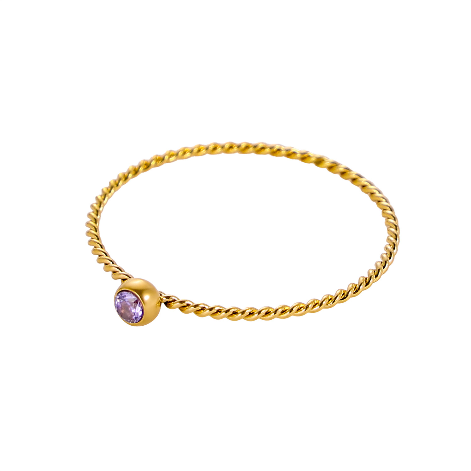 라일락 골드 18K 링