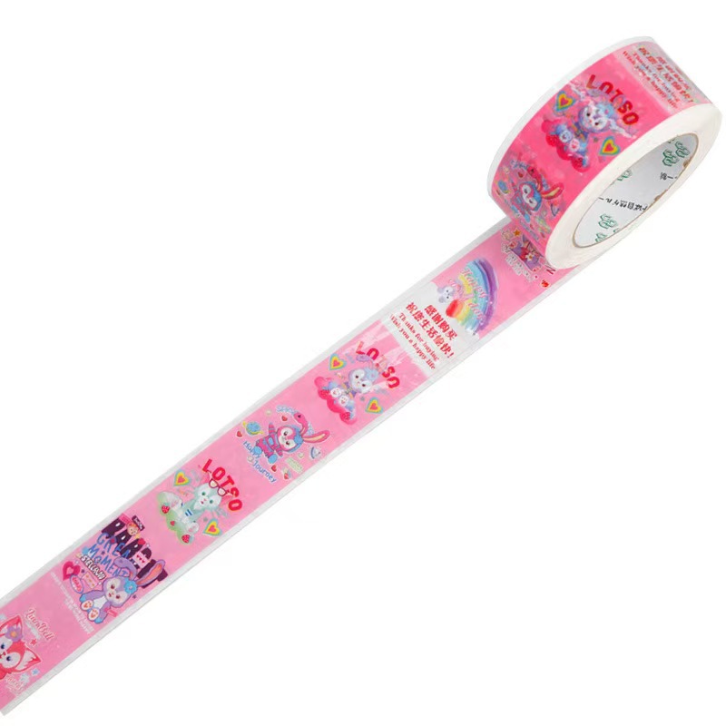 Thankyou cinta adhesiva de embalaje rosa, sello de red, cinta de sellado, cinta de impresión de dibujos animados, fabricante al por mayor