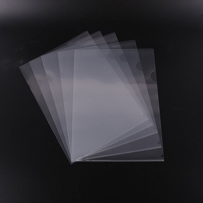 A4 single-sheet folder transparent plastic single-page L-shaped folder pp data office supplies finishing folder file protection cover A4 single-sheet folder transparent plastic single-page L-shaped folder pp data office supplies finishing folder file protection cover