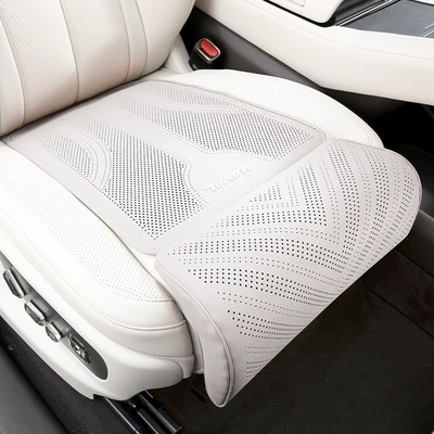 Haval Car Seat Cushion with Integrated Leg Seat cushion, seat cover - d-type-leg-rest-elegant-white-single