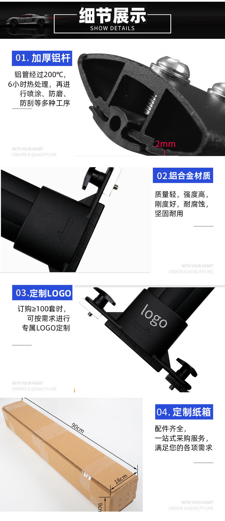 Suitable for 11-22 Toyota Speedmaster Luggage Rack Roof Rack Crossbar Cross Bars for 4Runner