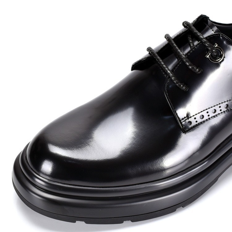 ShoeVault Brogue Carved Herren-Derby-Schuhe aus Rindsleder, formelle Schuhe mit dicker Sohle, höhenverstellbar, Leder, Hochzeitsschuhe_voghion.com