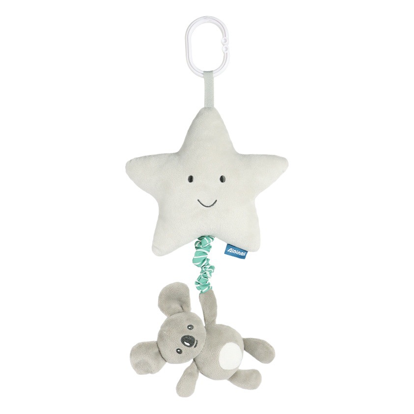 Nuevos niños animal tire Bell animal de dibujos animados manija la puerta colgante bebé caja música coche juguetes colgantes en stock venta al por mayor