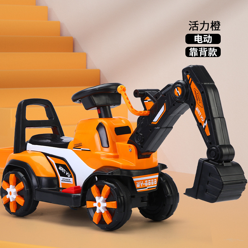 Excavadora coche de ingeniería de juguetes para niños 1 - 5 años de edad puede montar excavadora eléctrica coche eléctrico