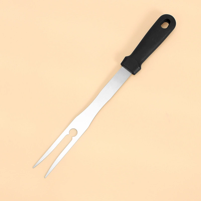 Оптовая Продажа с фабрики пластиковая ручка из нержавеющей стали вилка для барбекю жаркое вилка из ягненка на открытом воздухе Инструменты для барбекю U-образная вилка для жарки