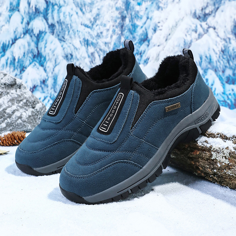 Primavera y otoño nuevos deportes de ocio al aire libre viejos zapatos de caminar para hombres de escalada de montaña de tamaño grande con terciopelo calentamiento de moda zapatos transfronterizos image 4