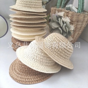 Cross-border straw hat wholesale pet hat mini straw hat DIY straw hat doll hat hat small hat cotton doll hat