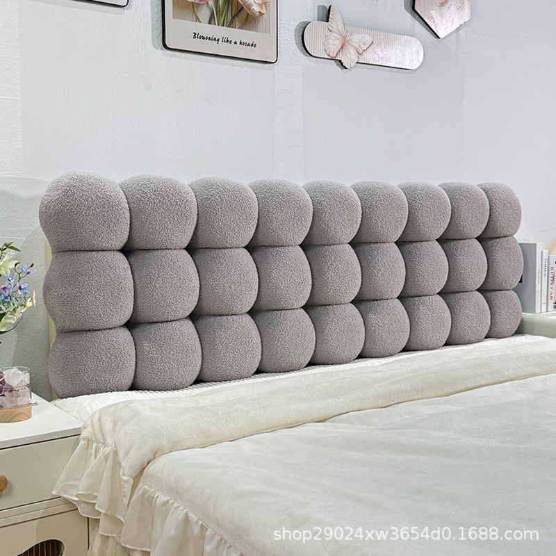 Beludru Domba Berkualitas Tinggi-Abu-abu Muda / Upgrade Tanpa Papan Dipertebal 90*60*14cm dengan atau Tanpa Kepala Tempat Tidur Universal