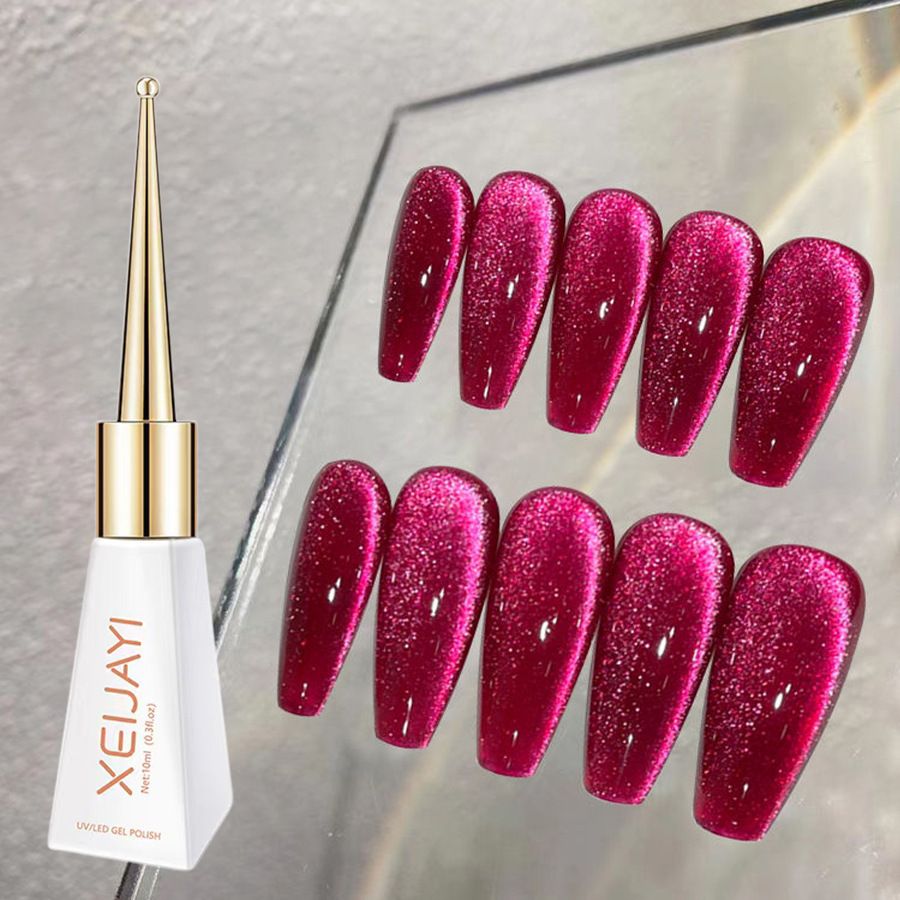 2023 hielo rojo gato ojo gel manicura popular online popular poco rojo libro pitaya poco pimienta rosa rojo cristal gato