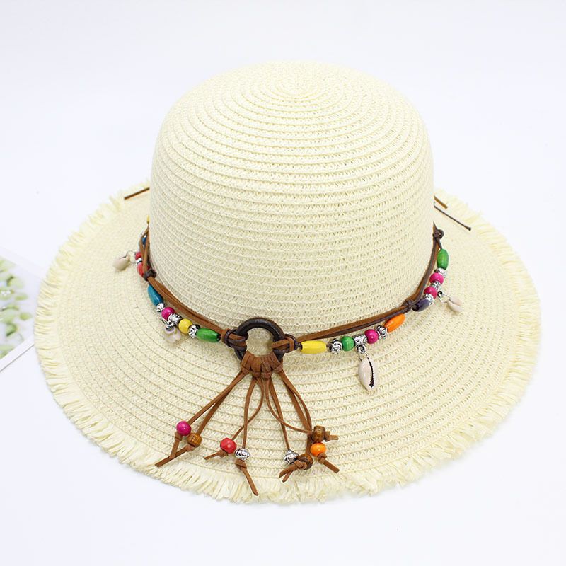 Women's Vacation Solid Color Big Eaves Straw Hat display picture 3