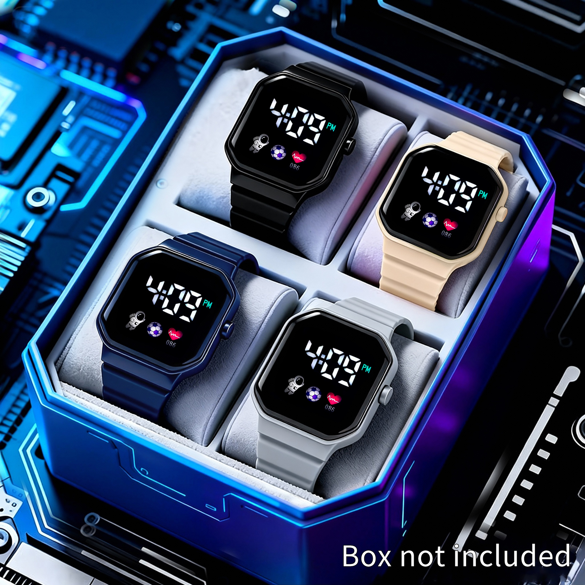 Unicorn Watch for Girls Led Korean Version Early Astronaut Sports Kidsren's Multi-Function Digital Watch Student Model