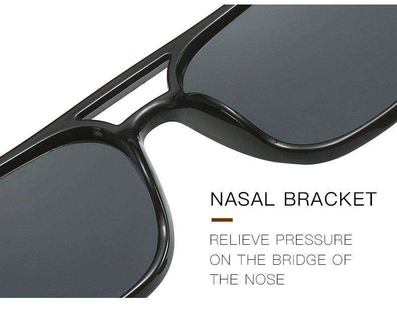 50g Weight Full Frame Glasses Structure Sunglasses Classification Tac, UV400 Protection Lens Material Square Glasses Style Outdoor, Travel Occasion Geometric Pattern Unisex Gender Streetwear Style Streetwear Geometric Tac UV400 Protection Square Full Frame Women's Sunglasses 17