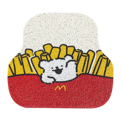 Universal Foot Pad: Car Foot Mats, Cute Cartoons - french-fries-white-dog-silk-hoop-foot-pads1